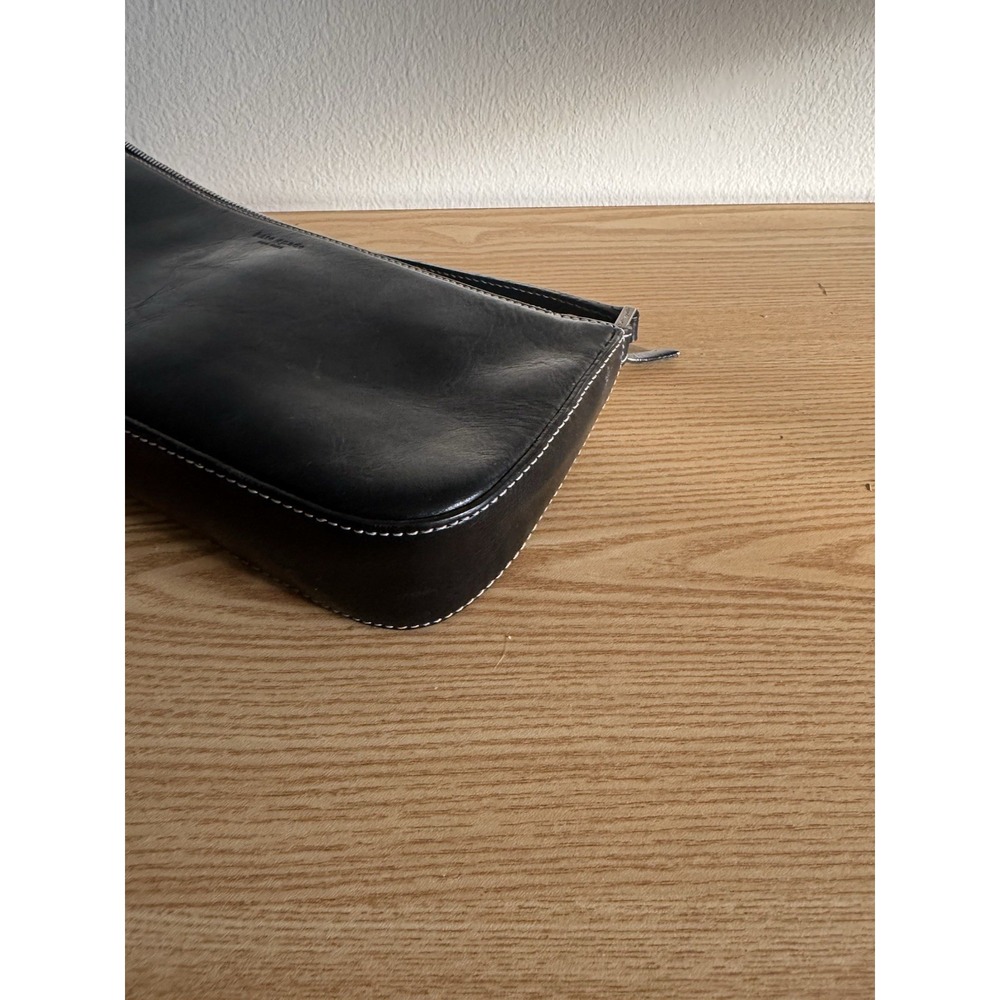 1990s Kate Spade New York Black‎  Leather Baguette Made in Italy - Picture 10 of 10
